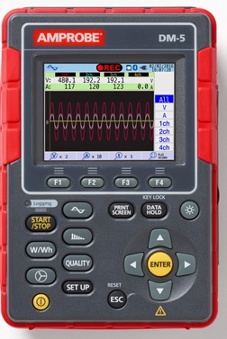 Amprobe DM-5 Power Quality Analyzer and Logger