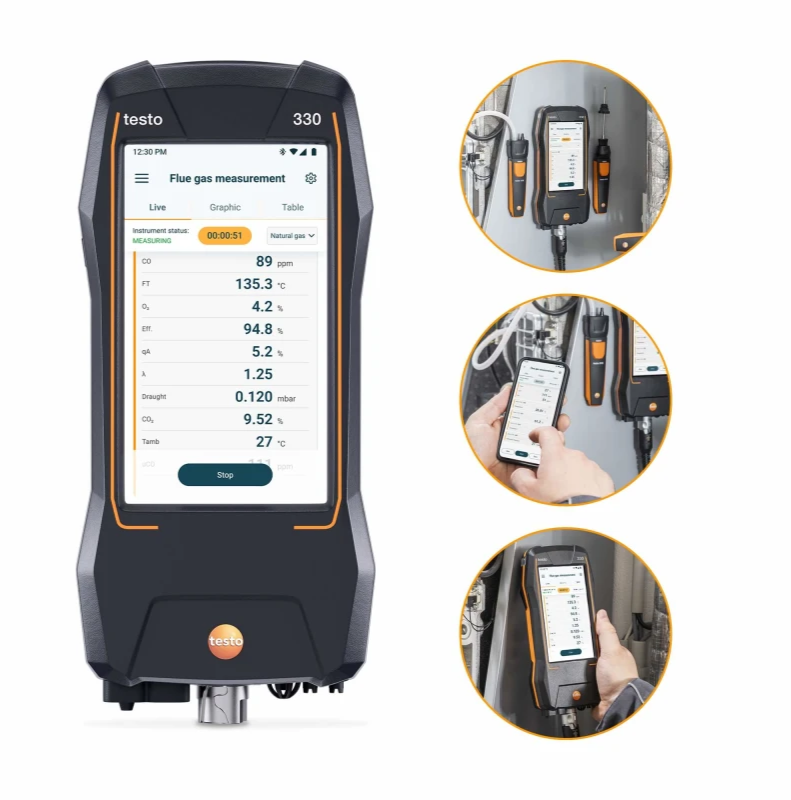 Testo 300 various apps