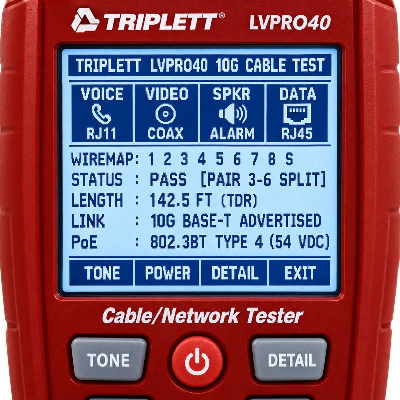 Triplett LVPRO40 Cable Tester Display